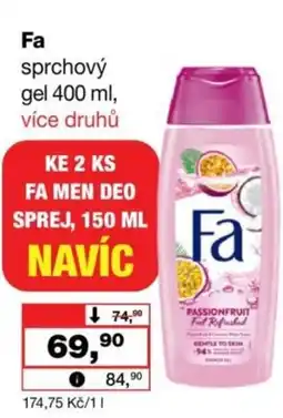 Barvy a laky drogerie Fa sprchový gel nabídka