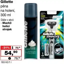 Barvy a laky drogerie Gillette pěna na holení nabídka