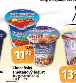 Coop Choceňský smetanový jogurt nabídka
