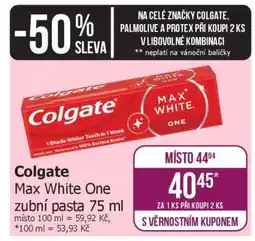 Teta Colgate Max White One zubní pasta 75 ml nabídka