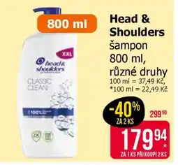 Teta Head & Shoulders šampon 800 ml nabídka