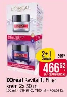 Teta L'Oréal Revitalift Filler krém 2x 50 ml nabídka