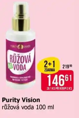 Teta Purity Vision růžová voda 100 ml nabídka
