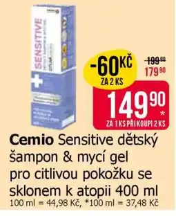 Teta Cemio Sensitive dětský šampon & mycí gel nabídka