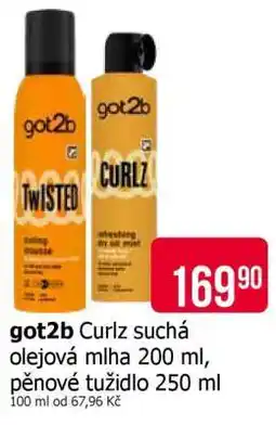 Teta got2b Curlz suchá olejová mlha 200 ml, pěnové tužidlo 250 ml nabídka