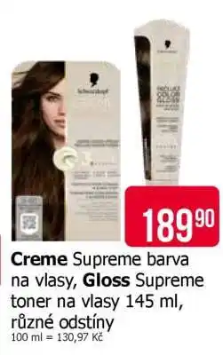 Teta Creme Supreme barva na vlasy, Gloss Supreme toner na vlasy nabídka