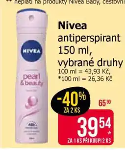 Teta Nivea antiperspirant 150 ml nabídka