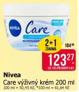 Teta NIVEA CARE Výživný krém 200 ml nabídka