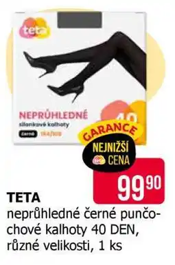 Teta TETA neprůhledné černé punčochové kalhoty 40 DEN nabídka