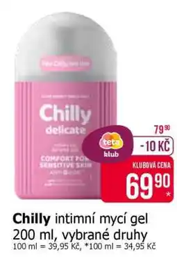 Teta Chilly intimní mycí gel nabídka