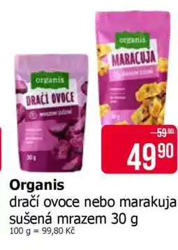 Teta Organis dračí ovoce nebo marakuja sušená mrazem 30 g nabídka