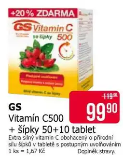 Teta GS Vitamín C500 + šípky 50 + 10 tablet nabídka