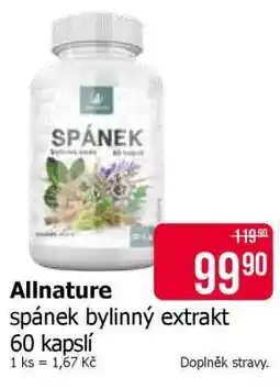 Teta Allnature spánek bylinný extrakt 60 kapslí nabídka