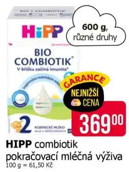 Teta Hipp Combiotik pokračovací mléčná výživa nabídka