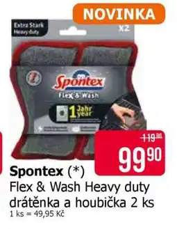 Teta Spontex Flex & Wash Heavy duty drátěnka a houbička 2 ks nabídka