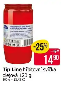 Teta Tip Line hřbitovní svíčka olejová 120 g nabídka