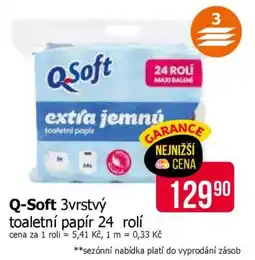 Teta Q-Soft 3vrstvý toaletní papír 24 rolí nabídka
