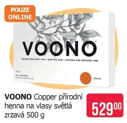 Teta VOONO Copper přírodní henna na vlasy světlá zrzavá 500 g nabídka