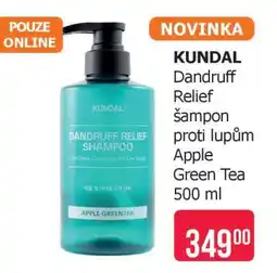 Teta KUNDAL Dandruff Relief šampon proti lupům Apple Green Tea 500 ml nabídka