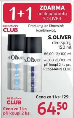 Rossmann S.OLIVER deo sprej nabídka