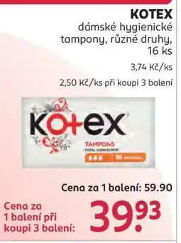 Rossmann Kotex nabídka