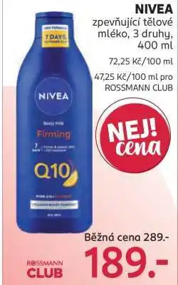 Rossmann Nivea nabídka