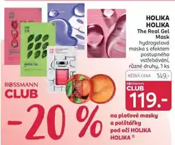 Rossmann HOLIKA HOLIKA The Real Gel Mask nabídka