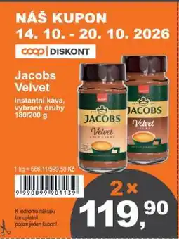 COOP DISKONT Jacobs Velvet nabídka