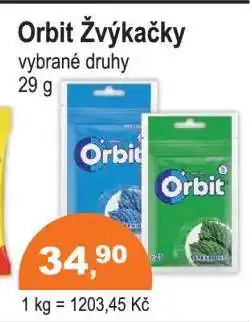 COOP DISKONT Orbit žvýkačky nabídka