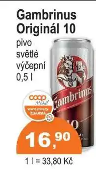 COOP DISKONT Gambrinus Originál 10 nabídka