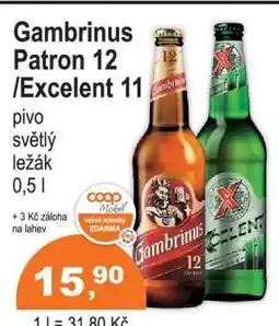 COOP DISKONT GAMBRINUS PATRON 12 EXCELENT 11 nabídka