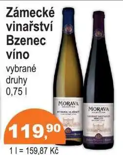 COOP DISKONT Zámecké vinařství Bzenec víno nabídka