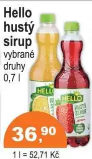 COOP DISKONT Hello Hustý sirup nabídka