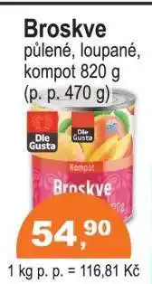 COOP DISKONT Broskve nabídka