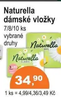 COOP DISKONT Naturella Dámské vložky nabídka
