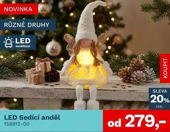 Led sedící anděl