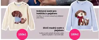 VeeVee krémový svetr pro holčičku s pejsem