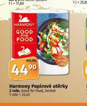 Coop Harmony papírové utěrky nabídka