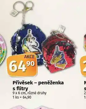 Přívěsek - peněženka s flitry