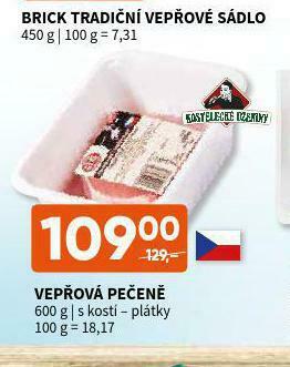 Terno Vepřová pečeně s kostí, plátky nabídka