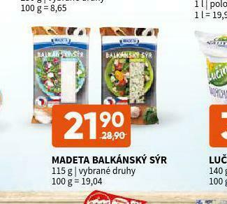 Terno Madeta balkánský sýr nabídka