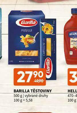 Terno Barilla těstoviny nabídka