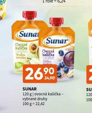 Terno Sunar ovocná kašička nabídka
