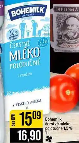 Jip Bohemilk čerstvé mléko polotučné 1,5% nabídka