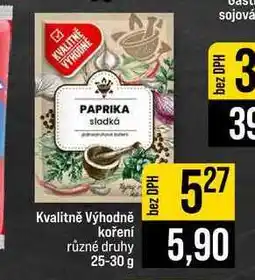 Jip Kvalitně Výhodně koření různé druhy nabídka