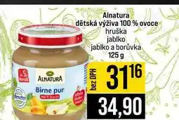 Jip Alnatura dětská výživa 100% ovoce hruška jablko jablko a borůvka nabídka