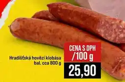 Jip Hradišťská hovězí klobása bal. cca 800 g 100g nabídka