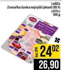 Jip Le&Co Zvonařka šunka nejvyšší jakosti 95% plátky nabídka