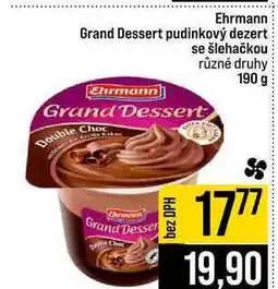 Jip Ehrmann Grand Dessert pudinkový dezert se šlehačkou různé druhy nabídka