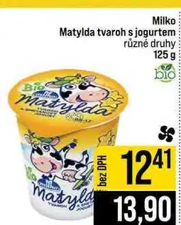 Jip Milko Matylda tvaroh s jogurtem různé druhy nabídka
